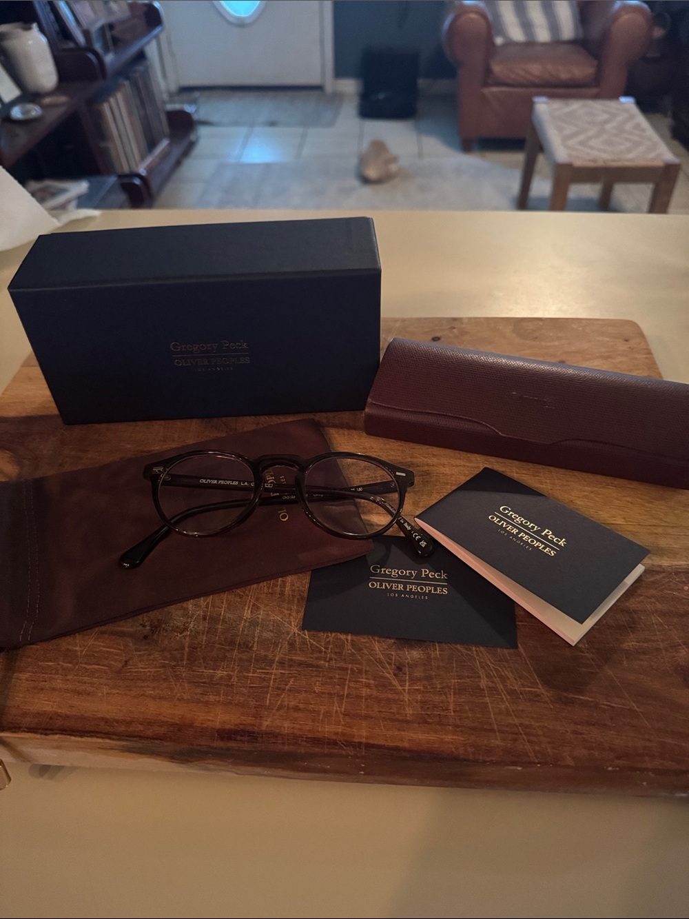 Oliver Peoples Gregory Peck Glasses in Semi Smoke Acetate
